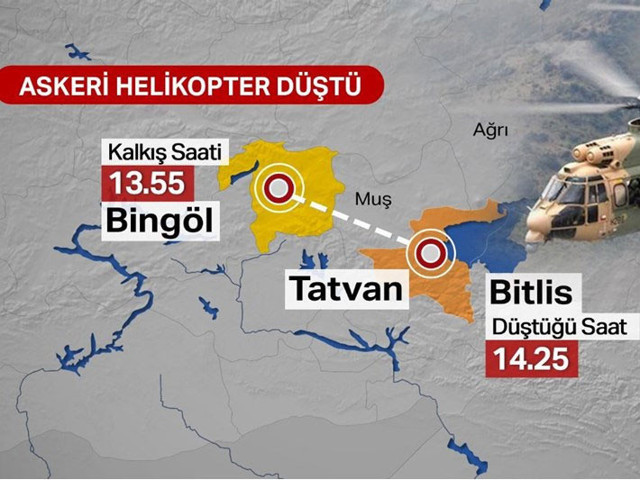 Bitlis'te askeri helikopter düştü Türkiye 11 şehidine ağlıyor - Resim: 1