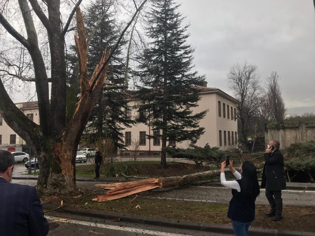 TBMM bahçesine yıldırım düştü! Herkes panik oldu - Resim: 1