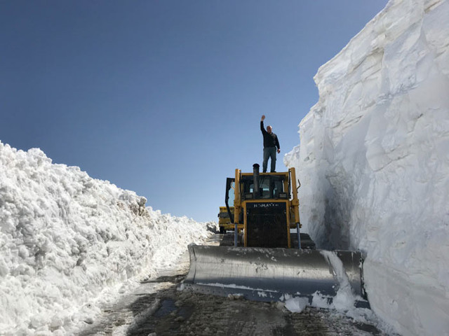 Bayburt'ta 5 metreyi bulan karla mücadele - Resim: 0