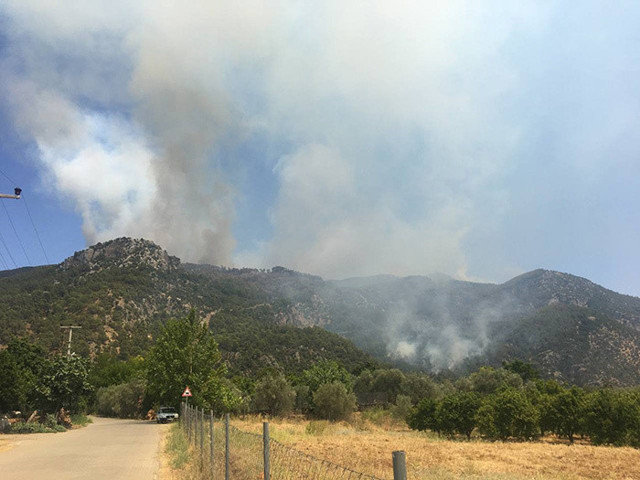 Muğla Köyceğiz'de alevler yeniden yükselmeye başladı, vatandaşlar seferber oldu - Resim: 1