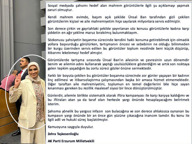 Zehra Taşkesenlioğlu'ndan video açıklaması : Başım açık özel anlarımı Ünsal Ban çekti ve.... - Resim: 1