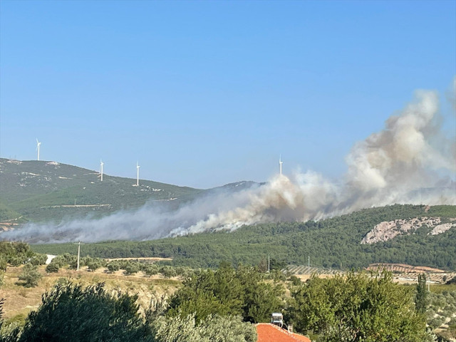 Manisa'da 2 mahallenin boşaltıldığı orman yangını kontrol altına alındı - Resim: 6