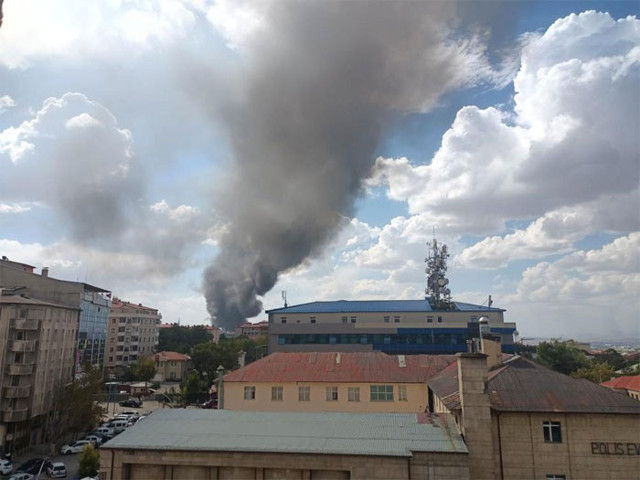 Erzurum Atatürk Üniversitesi'nde yangın alevler gökyüzünü sardı - Resim: 1