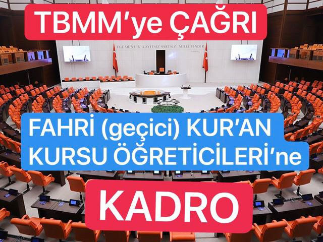 Fahri (Geçici) Kur'an Kursu öğreticileri kadro bekliyor - Resim: 0