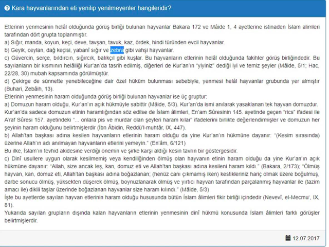 Ankara müftüsü zebra eti yenir dedi ortalık karıştı! Peki İslam'da zebra eti helal mi? - Resim: 1