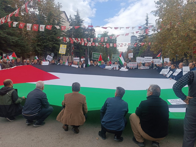 Dışişleri Bakanlığı önünde ABD’li Bakan Blinken’e Filistin protestosu - Resim: 1
