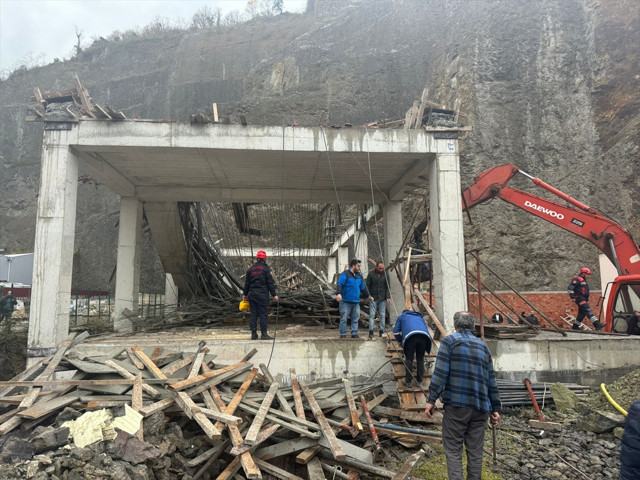 Trabzon'da inşaatta göçük meydana geldi! 1 işçi aranıyor - Resim: 2