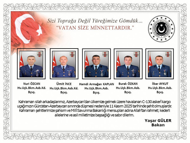 Gürcistan'da düşen kargo uçağındaki 20 şehidimizin isimleri ve memleketleri belli oldu - Resim: 1