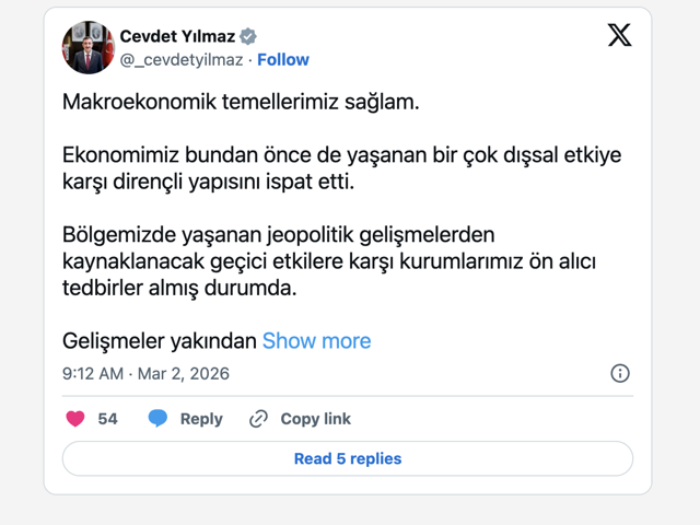 Cumhurbaşkanı Yardımcısı Yılmaz’dan mesaj: Tüm tedbirler alındı - Resim: 0