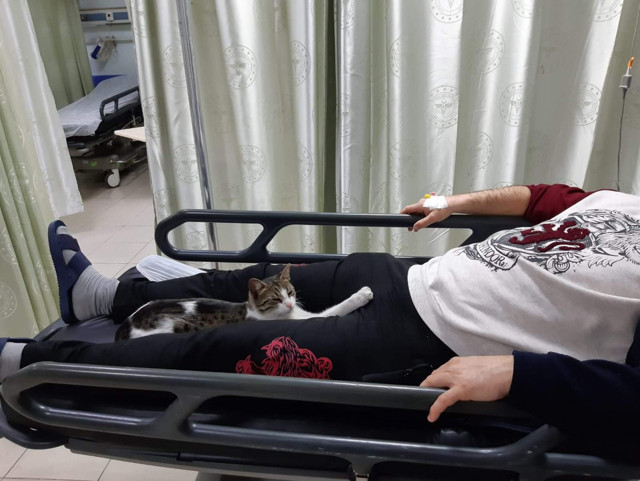 İstanbul'da kalpleri ısıtan görüntü: Hastaneye giden adamı bir an olsun yalnız bırakmadı - Resim: 1