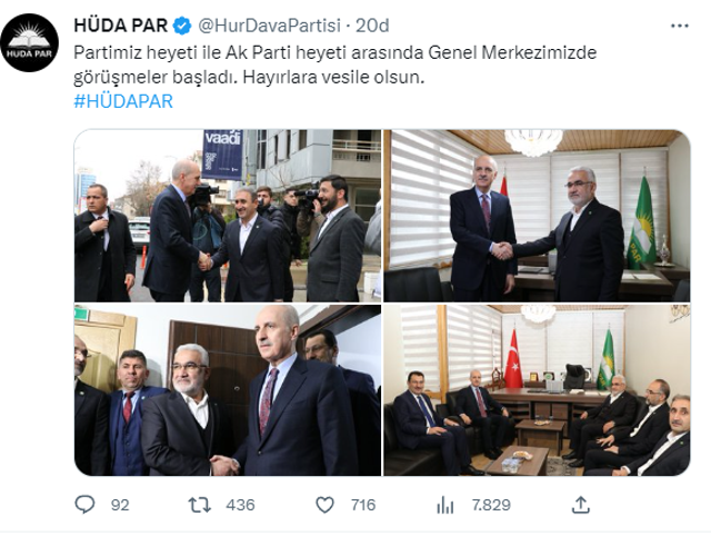 AK Parti HÜDA PAR'ı ziyaret etti! HÜDA PAR, Cumhur İttifakına katılıyor iddiası - Resim: 0