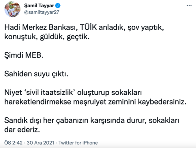Şamil Tayyar'dan Kemal Kılıçdaroğlu'na 'Suyu çıktı' tepkisi: Sokakları dar ederiz! - Resim: 0