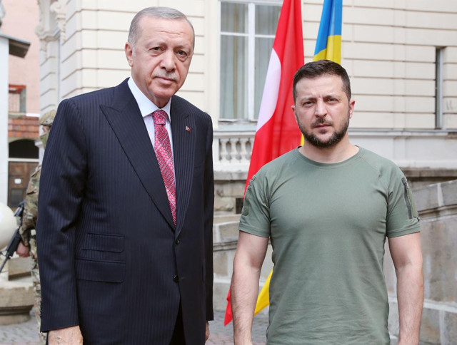 Erdoğan-Zelenski-Guterres Lviv'de bir araya geldi! Tarihi görüşme! İlk kareler geldi - Resim: 2
