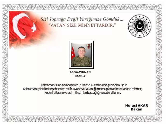 MSB kara haberi duyurdu Silah kazasında yaralanan asker şehit oldu - Resim: 0