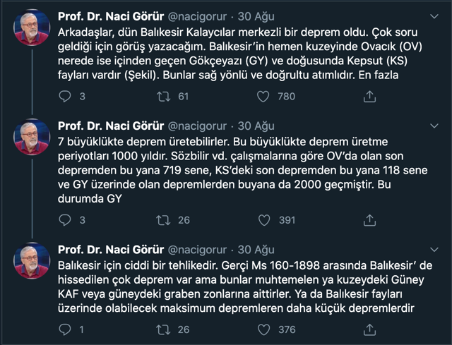 Balıkesir için deprem uyarısı! Prof. Dr. Naci Görür: Gökçeyazı fayı büyük bir tehlike! - Resim: 0