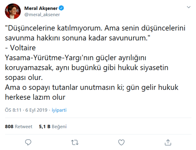 Meral Akşener'den Canan Kaftancıoğlu mesajı - Resim: 0