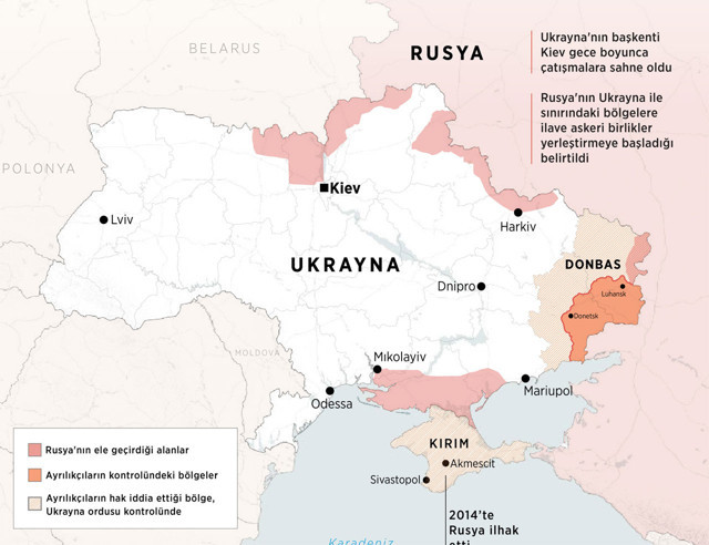 Ukrayna haritasına bakın Rusya 6 günde nereleri aldı? Türk SİHA'lara ABD'den övgü - Resim: 0