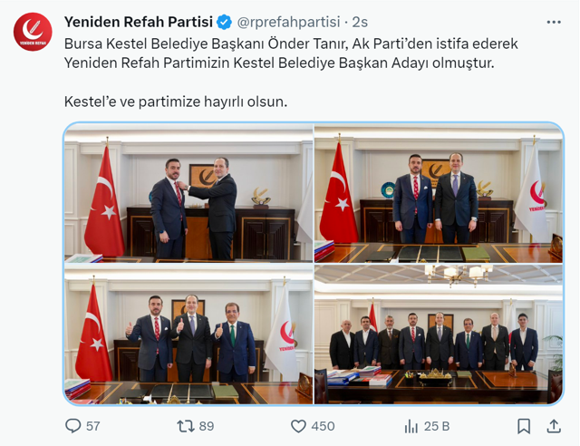 AK Partili Belediye Başkanı istifa etti! Yeniden Refah Partisi'nden başkan adayı oldu - Resim: 0