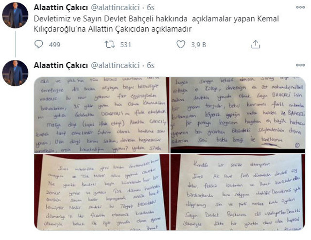 Alaattin Çakıcı'nın Kemal Kılıçdaroğlu'na tehdit mektubu - Resim: 0