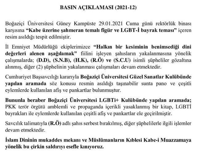 Boğaziçi Üniversitesi'nde Kabe fotoğrafı skandalı! 4 LGBT'li gözaltında - Resim: 2