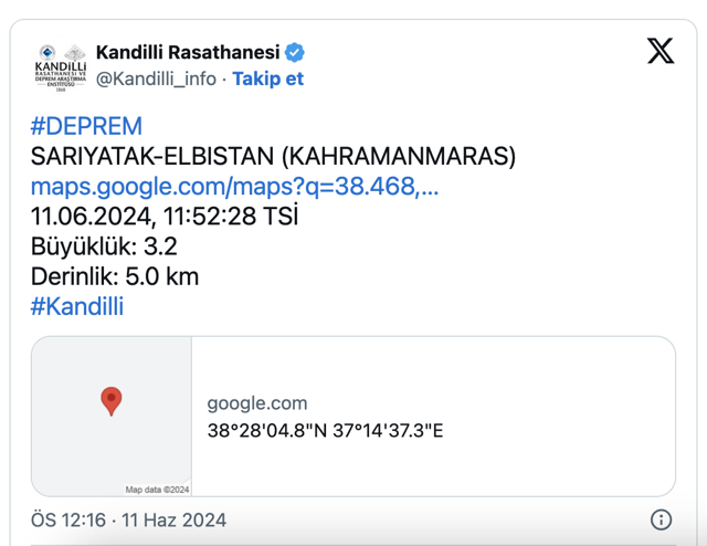 Kahramanmaraş'ta korkutan deprem! - Resim: 0