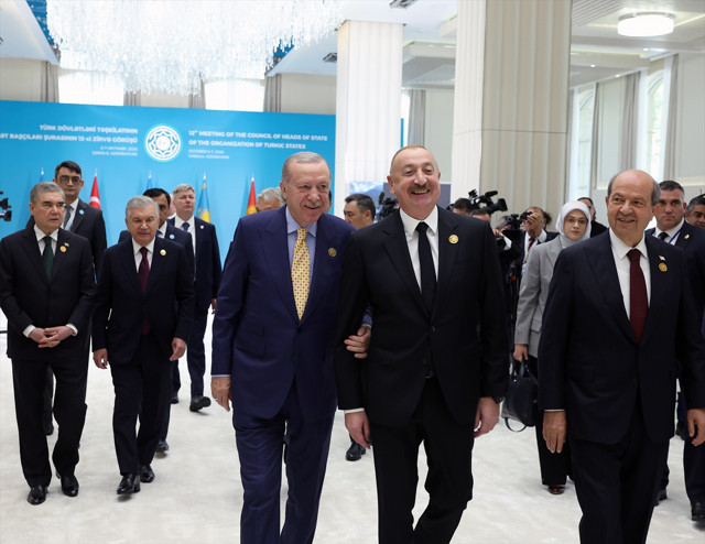 "Türk Devletleri Teşkilatı 12. Zirvesi" başladı! Cumhurbaşkanı Erdoğan Azerbaycan'da - Resim: 1