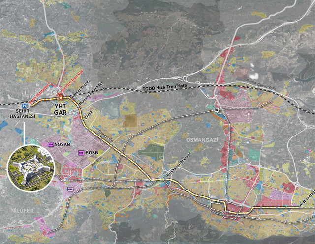 Bursa'da hafif raylı sistem Şehir Hastanesine kadar uzatılacak - Resim: 0