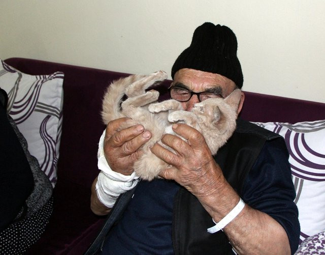 Kedisiyle tanıdığımız Ali Dede hastaneye kaldırıldı - Resim: 3