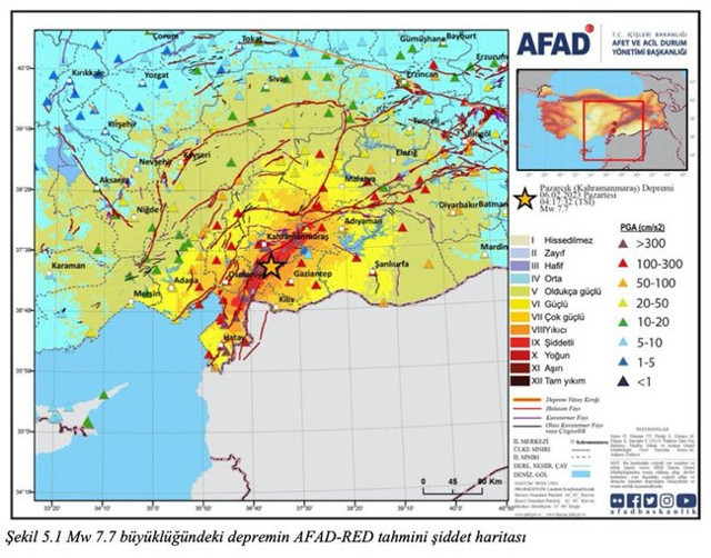 AFAD'dan Kahramanmaraş depremiyle ilgili ön rapor! Deprem tehlike haritasına dikkat - Resim: 2