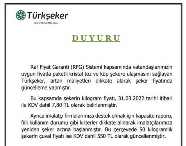 Şekere çok kalalvi zam geldi! 5 kilo şeker 45 TL'den 55 TL'ye çıktı işte yeni şeker fiyat tarifesi - Resim: 1