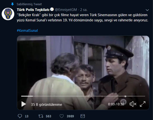 Emniyet ve Jandarma'dan 'Kemal Sunal'ı anma mesajı - Resim: 0