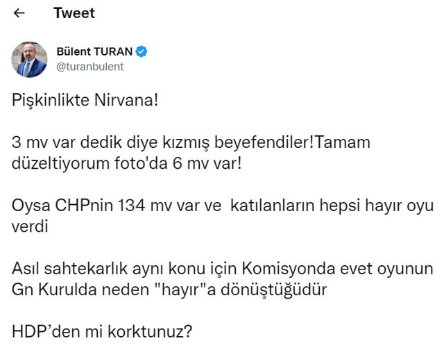 AK Parti'den CHP'ye 'Semra Güzel' tepkisi: "Pişkinlikte nirvana, HDP'den mi korktunuz?" - Resim: 1