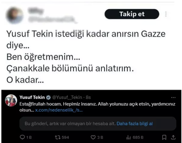 'İstediği kadar anırsın' mesajına Bakan Yusuf Tekin böyle cevap verdi - Resim: 0