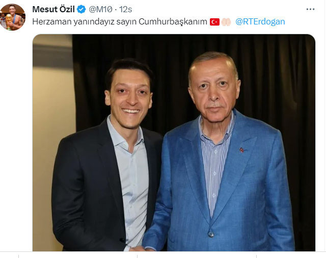 Mesut Özil'den Erdoğan'a destek paylaşımı: Her zaman yanındayız - Resim: 0