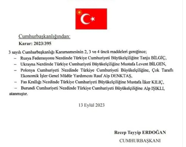Erdoğan imzaladı Karar Resmi Gazete'de! 5 ülkeye büyükelçi ataması yapıldı - Resim: 0