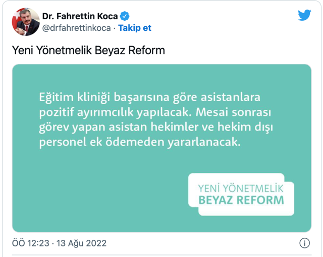 Sağlık Bakanı Fahrettin Koca müjdeyi verdi! Asistan hekimlere en fazla 8 nöbet yazılacak - Resim: 0