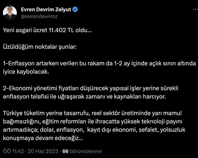 Özgür Demirtaş'tan asgari ücret hesabı! 2.5 ay sonra açlık sınırının altında kalacak - Resim: 1