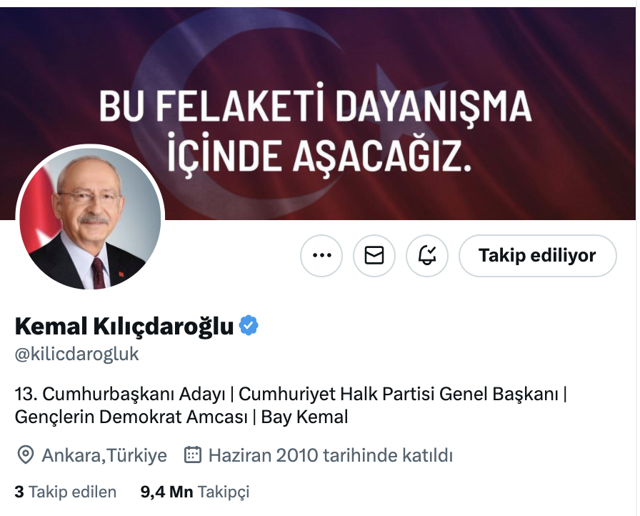 Kemal Kılıçdaroğlu Twitter profilini değiştirdi! '13. Cumhurbaşkanı adayı Bay Kemal' - Resim: 0