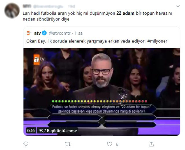 Milyoner'de ilk soruda elenen yarışmacı verdiği cevapla sosyal medyada gündem oldu - Resim: 0