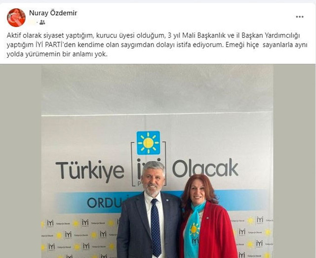 İdris Naim Şahin İyi Parti Ordu 1. sıra adayı gösterildi Nuray Özdemir istifa etti - Resim: 0