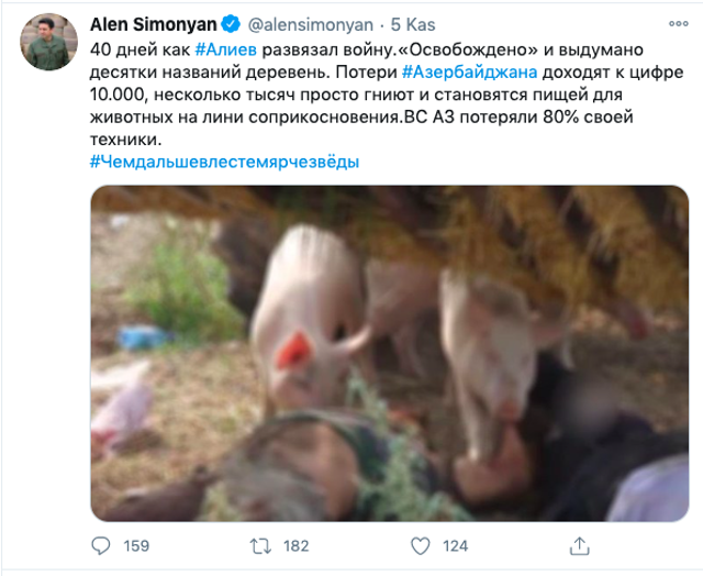 Barbarlık! Ermenistan şehit Azerbaycan askerlerinin naaşlarını domuzlara yedirdi - Resim: 1