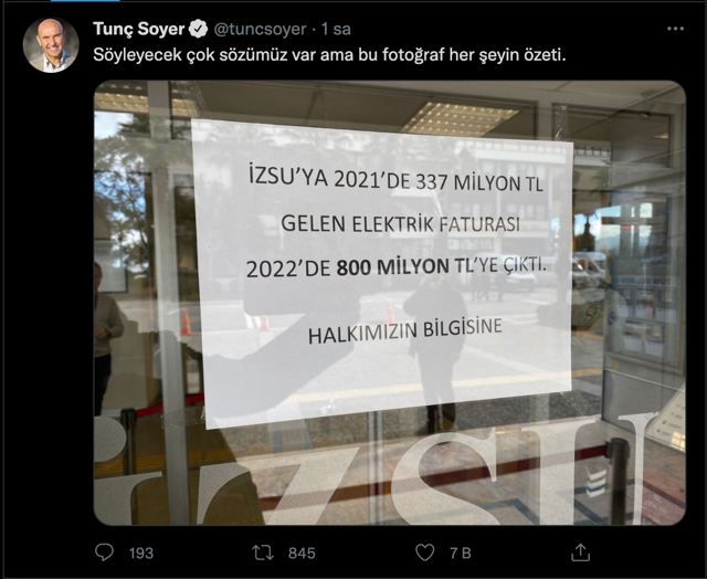Tunç Soyer elektrik faturasını cama astı! Yılmaz Büyükerşen de faturasını paylaştı - Resim: 0