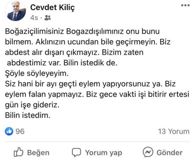 İlahiyat Dekanı Cevdet Kılıç'tan 'skandal' Boğaziçi Üniversitesi paylaşımı! - Resim: 0