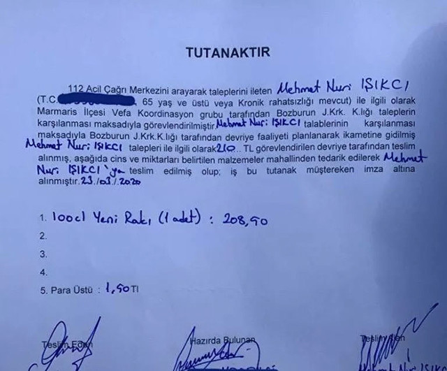 Jandarma yaşlı adama rakı alıp tutanakla teslim etti - Resim: 0