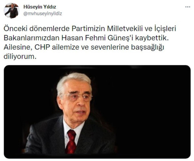 Eski İçişleri Bakanı Hasan Fehmi Güneş hayatını kaybetti - Resim: 0