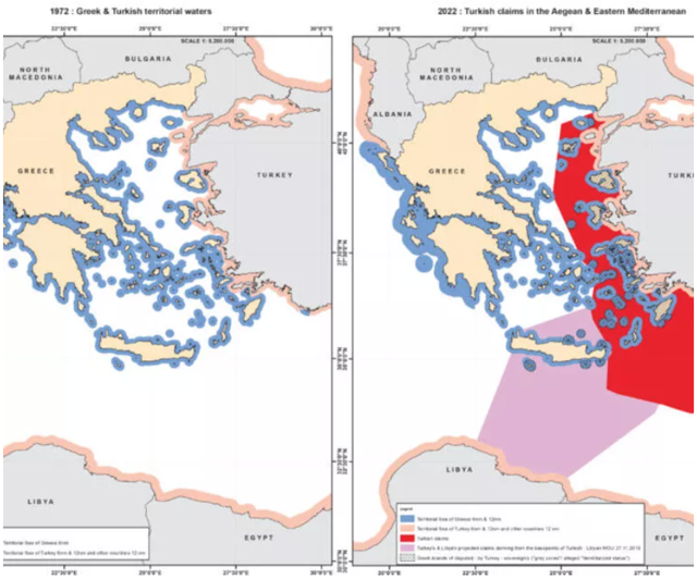 Yunanistan'dan Türkiye'ye karşı 16 skandal haritalı kampanya! Mavi Vatan kudurtuyor - Resim: 0