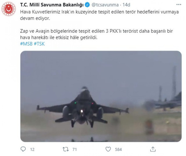 MSB duyurdu: Zap ve Avaşin bölgelerinde 3 PKK'lı terörist öldürüldü - Resim: 0