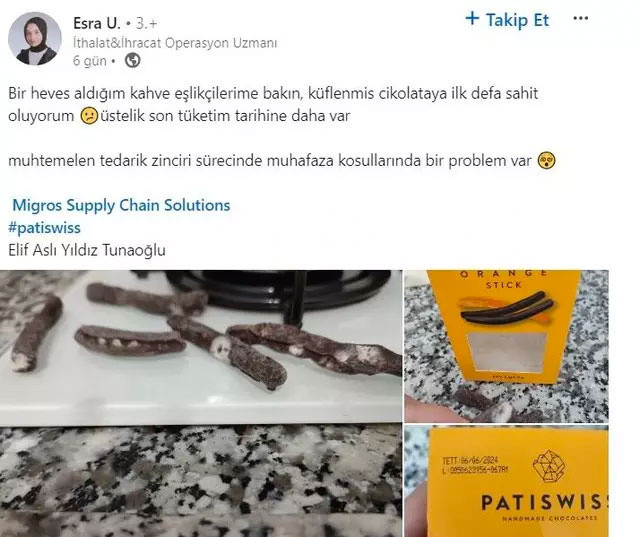 Küflü çikolata paylaşımı CEO'yu çıldırttı müşteriyi tehdit etti tepki yağınca paylaşımı sildi - Resim: 0