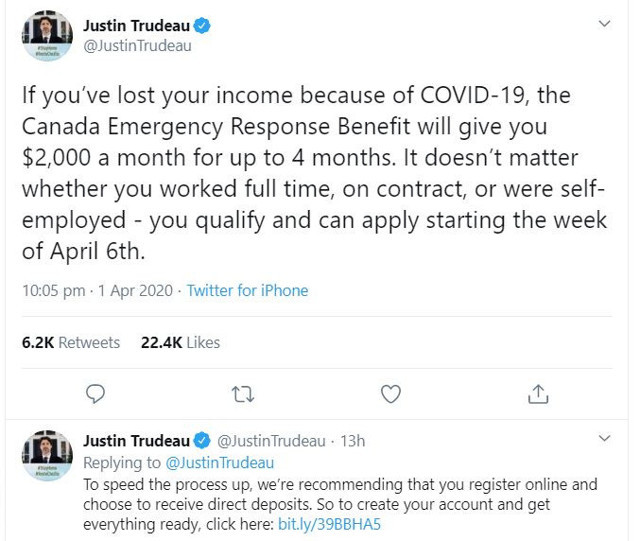 Kanada'dan koronavirüs kararı salgından etkilenenlere 2 bin dolar yardım - Resim: 0