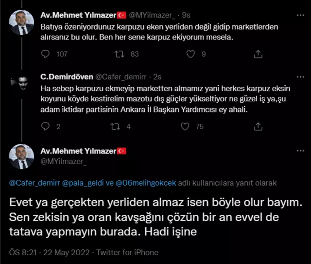 AK Partili yönetici Mehmet Yılmazer'in pahalı karpuz için ettiği laf olay oldu - Resim: 1